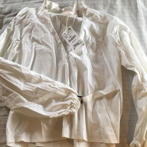 White ZARA flowy top